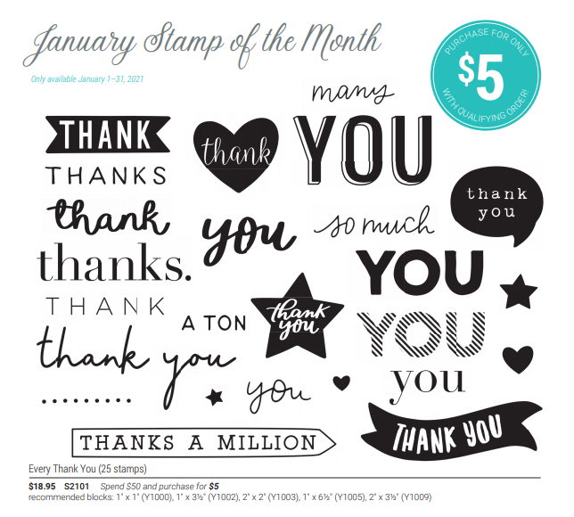 s2101 every thank you stamp of the month