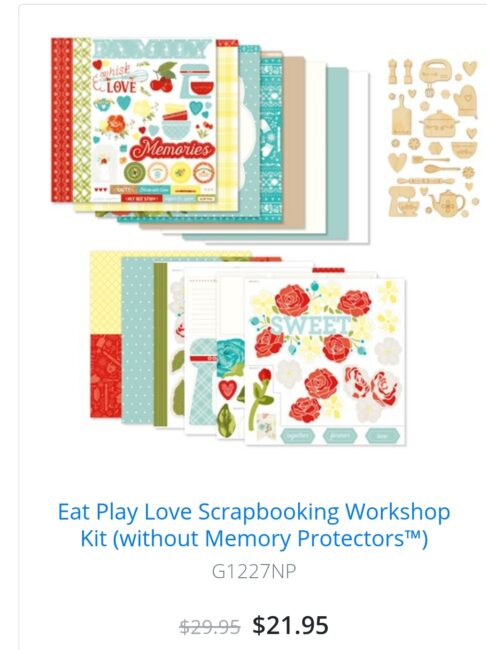 Eat Play Love scrapbooking