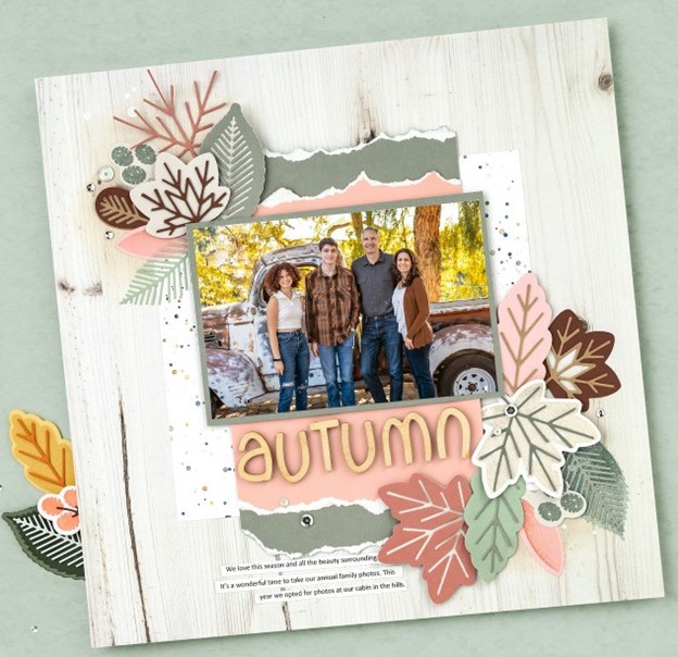 Simple Leaves Scrapbook