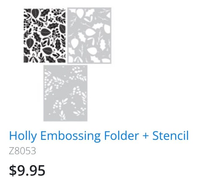 Z8053 Holly Embossing & Stencil