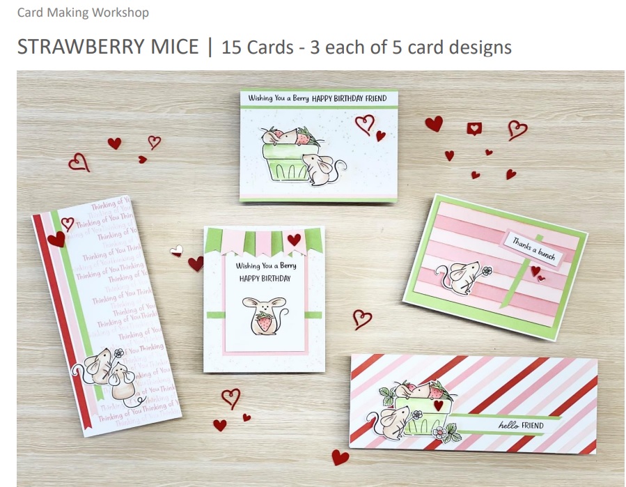 CC32325 Strawberry Mice Cards