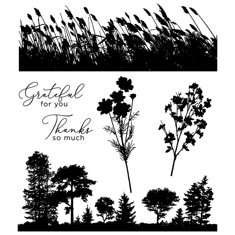 s2306 Botanical Shadows June Stamp of the Month