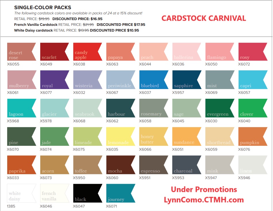 Single Packs of Cardstock
